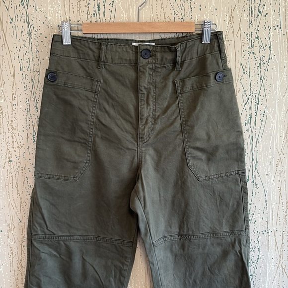 Frame Oversized Pocket Utility Pant in Fatigue Green size 29 - Picture 3 of 7